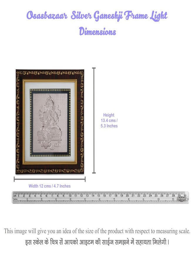 Osasbazaar Pure Silver Ganesh ji Photo Frame - 99% Purity Certified - Image 3